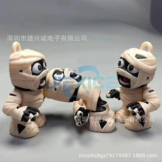 跨境3D打印万圣节厕所木乃伊摆件挂件关节可动儿童玩具创意整蛊手