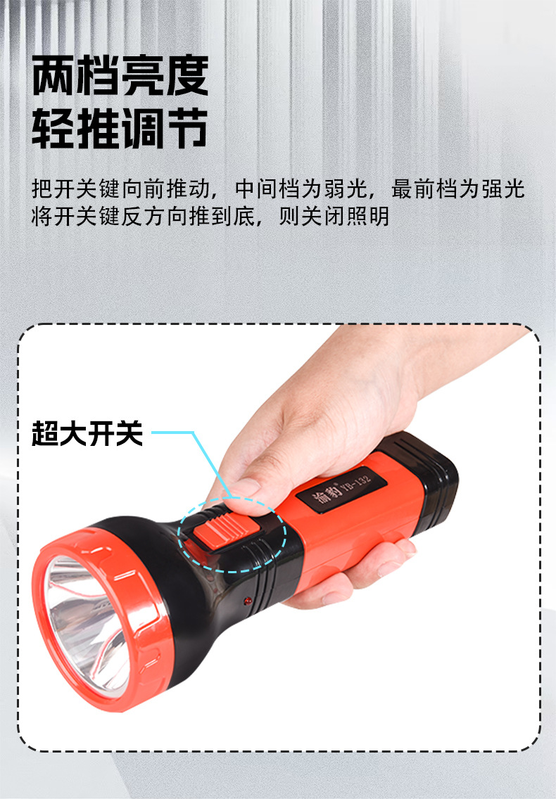 Handheld Flashlight, Strong Light, Long Battery Life, Rechargeable, Ultra-Bright, Long-Range, Outdoor, Household, Small, Portable, Wholesale