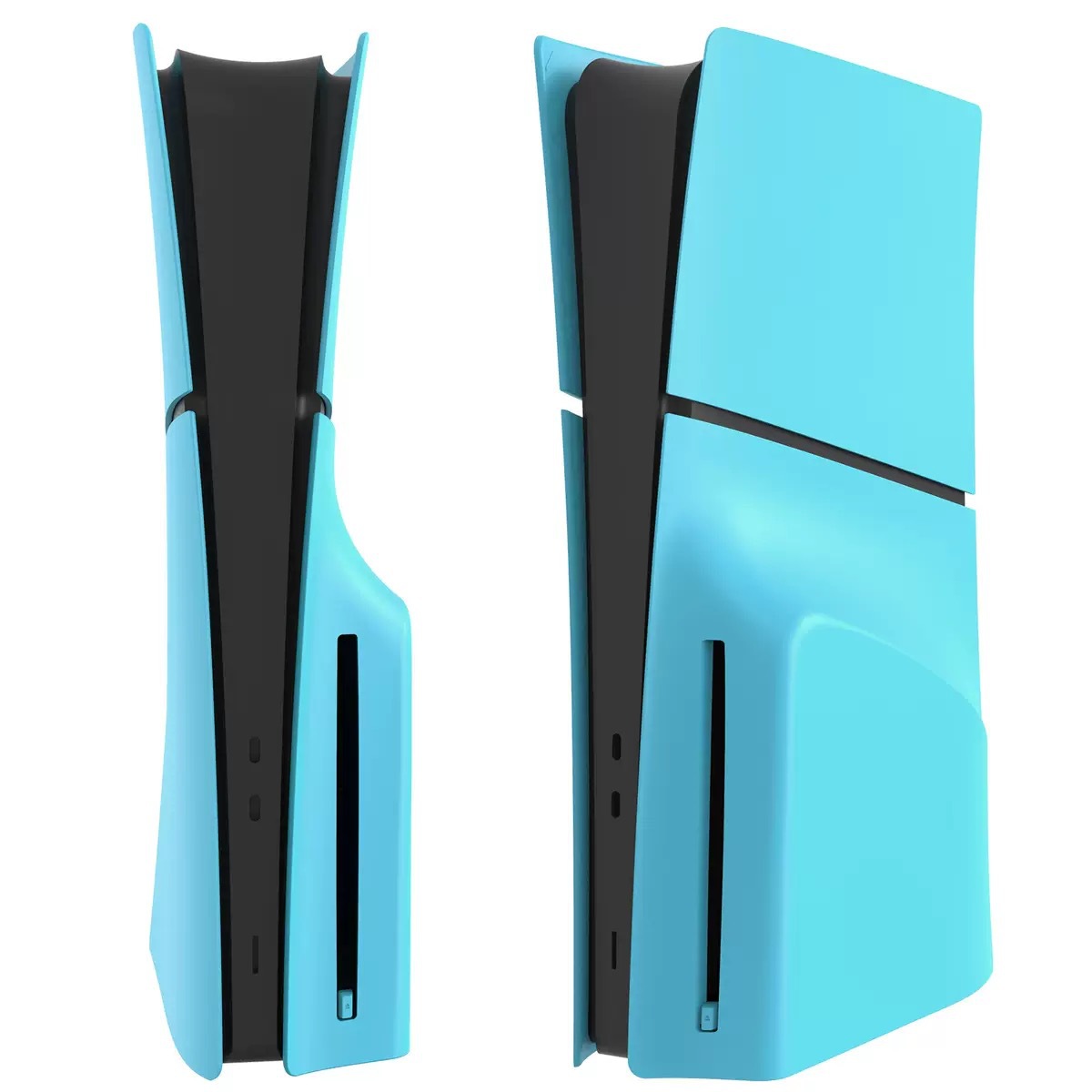 PS5 Slim Anniversary Case Replacement Grey Game Console Case Removable Black Slim Case