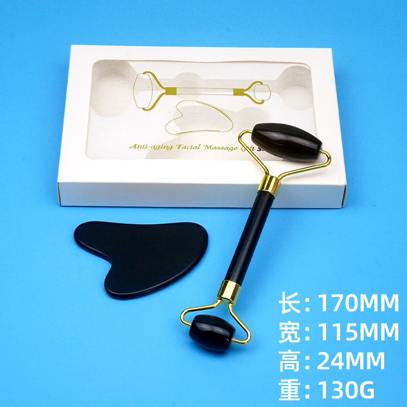 Fábrica al por mayor salón de belleza cuerpo entero espalda raspado masaje cara ojo Jade rodillo raspado tablero combinación traje