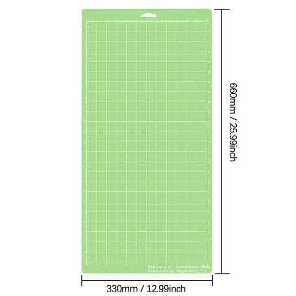 12*24 inch green medium sticky triangle hole suitable for Cricut