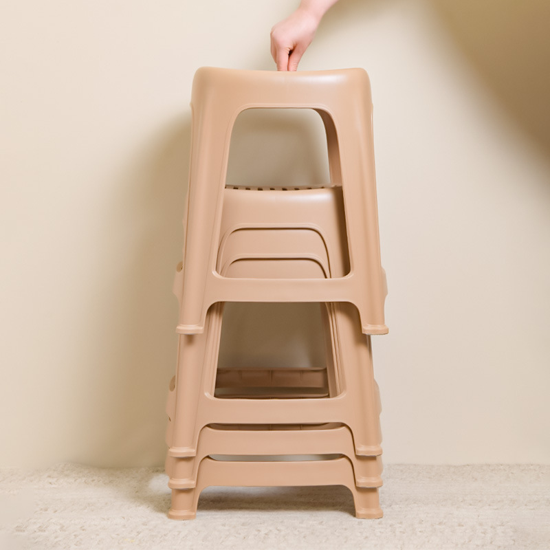 禧天龍家用板凳加厚塑料成人椅子防滑餐桌椅客廳簡約可疊加高腳凳