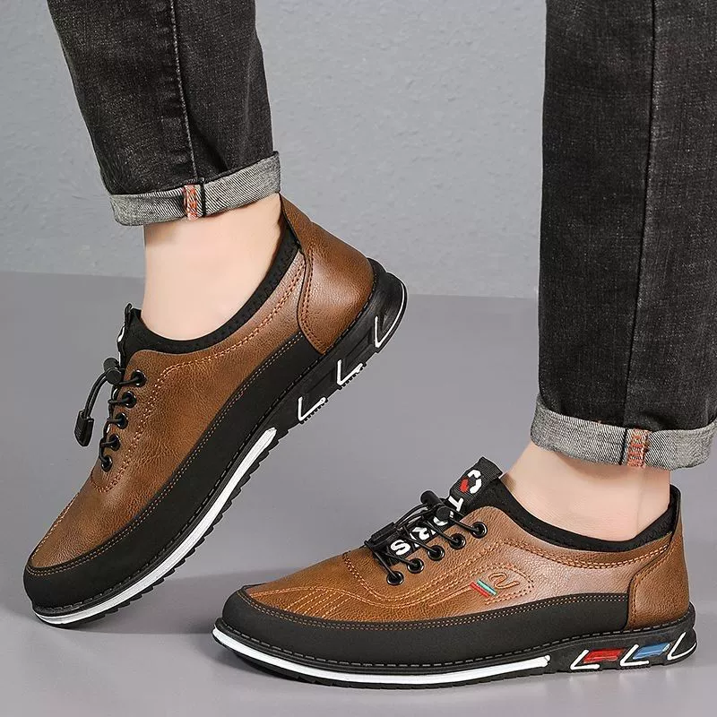 Трансграничные взрывы повседневная мужская обувь большого размера внешняя торговля модная мужская обувь вышивка один педаль на плоском каблуке легкая обувь на мягкой подошве