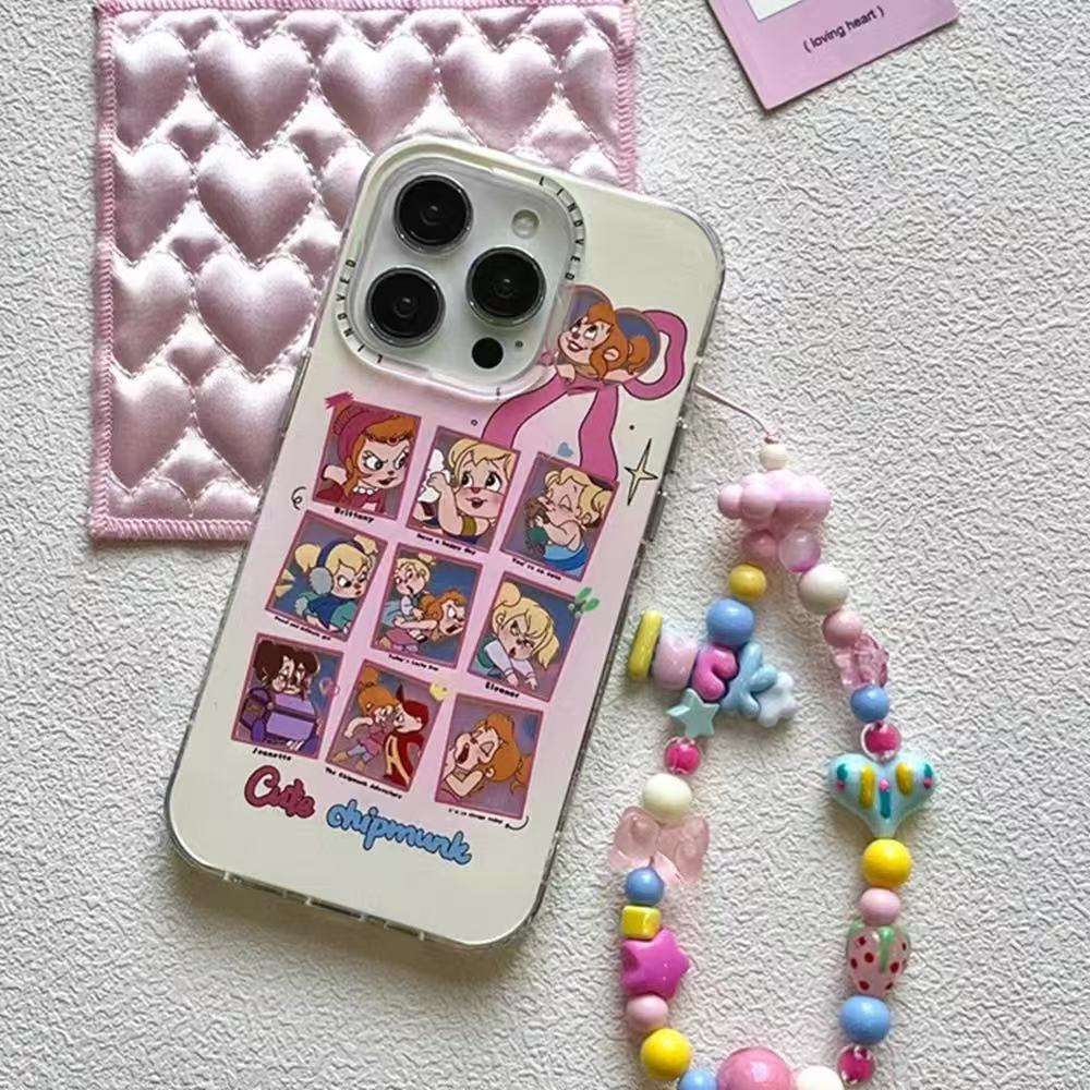 Pink Cartoon Nine Palace Girl Funda para iPhone 16ProMax 14 Apple 15 Cadena 13 Nuevo