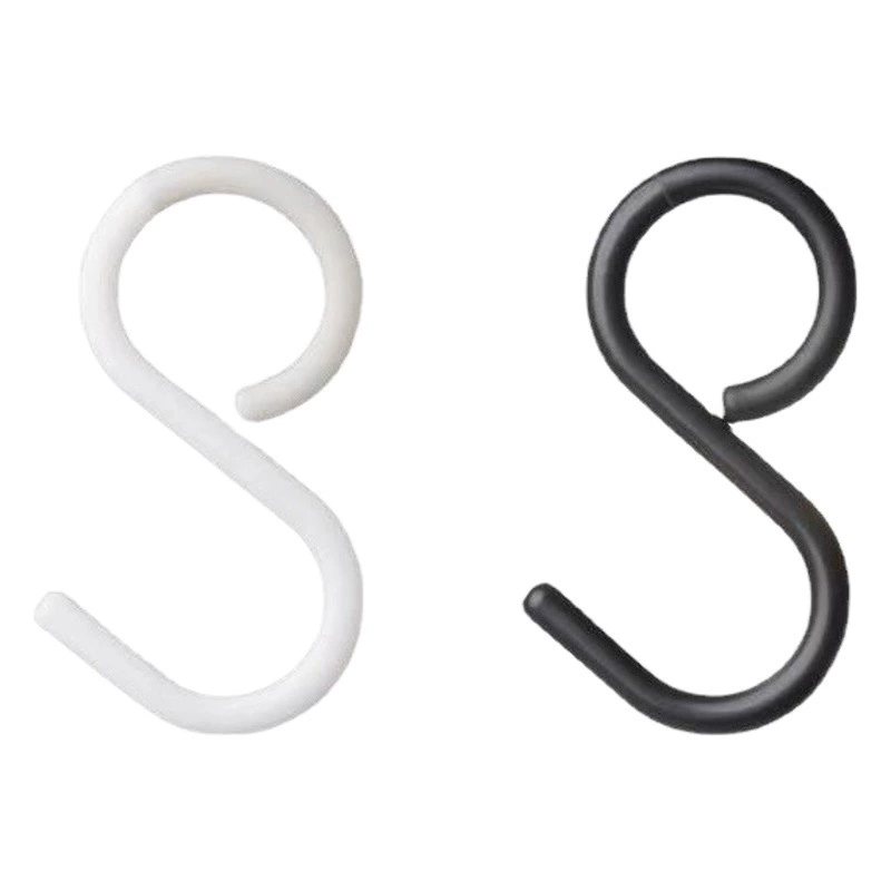 Новый бытовой S-образный крючок для кухни, ванной комнаты, спальни, специальной мягкой головки, с защитой от падения, без перфорации, многофункциональный крючок