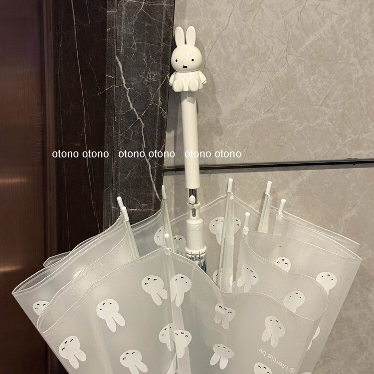 Miffy/Miffy Official Frosted Long-Handle Umbrella for Women with Cute Doll Head Handle, Fresh and Stylish Straight-Handle Umbrella Miffy/Miffy Official Frosted Long-Handle Umbrella for Women with Cute Doll Head Handle, Fresh and Stylish Straight-Handle Umbrella