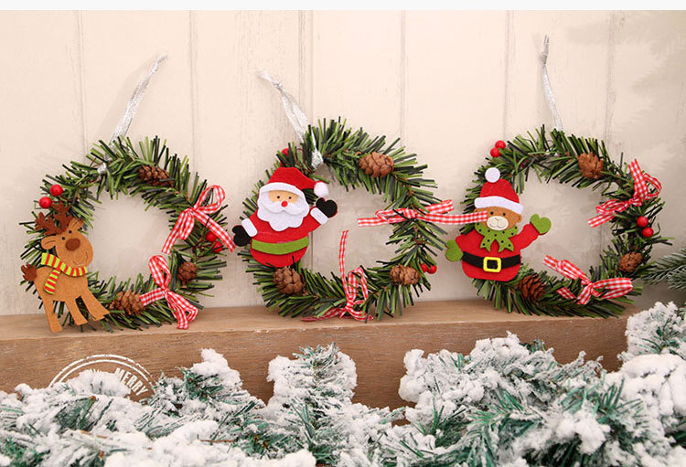 Wholesale New Christmas Rattan Wreath Door Hanging Decorations Nihaojewelry display picture 7