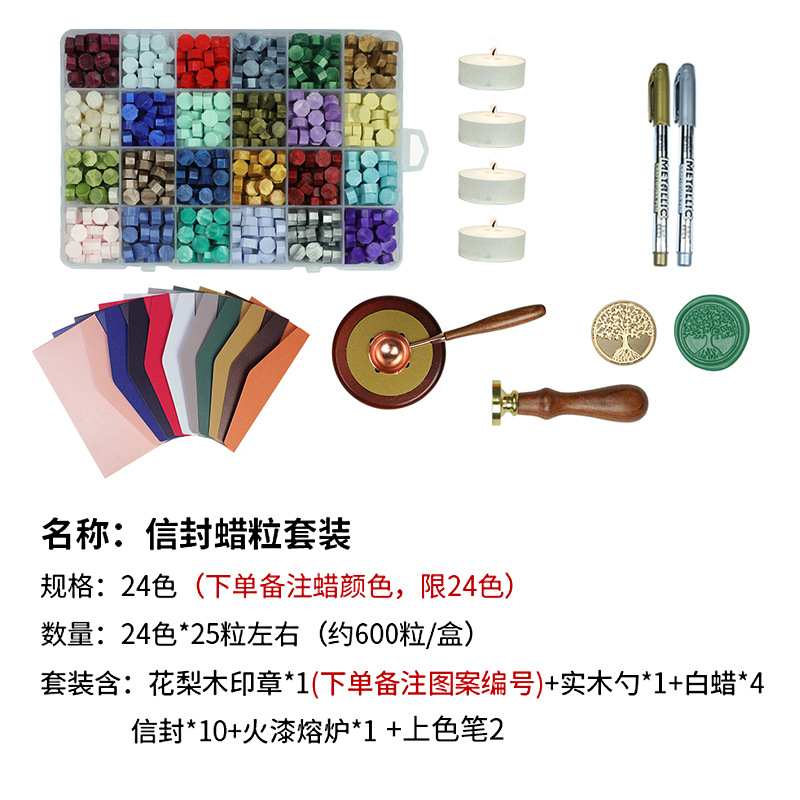 Color europeo fuego pintura cera grano traje 24 color fuego pintura sello cera grano mezclado color fuego pintura vela horno de fusión y otra fábrica al por mayor