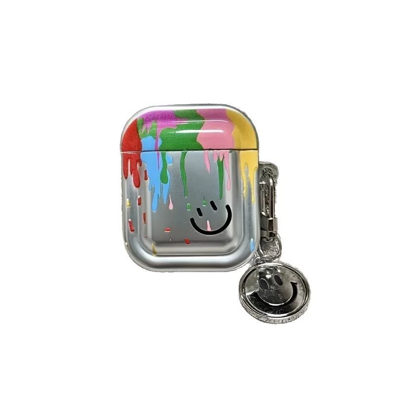 Подходит для AirPods 3 поколения, цветной чехол с улыбающимся лицом, прозрачный мягкий корпус для Bluetooth-наушников (совместим с AirPods 1/2 и AirPods Pro)