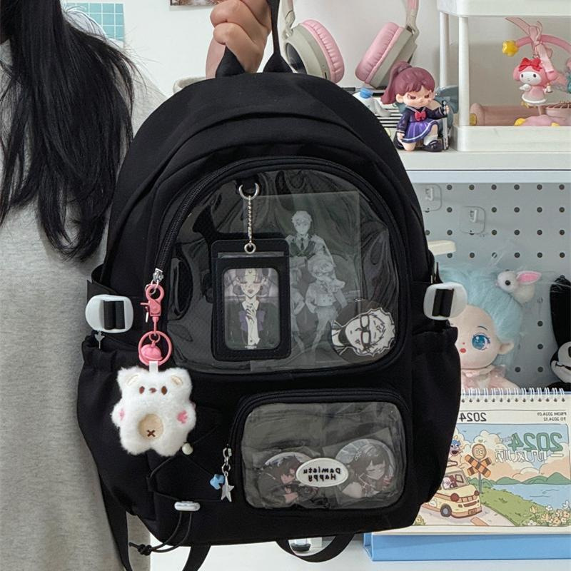 한국판 다재다능하고 멋진 중학생 배낭 여성용 ins 스타일 대용량 고등학생 학교 가방 여성용 배낭