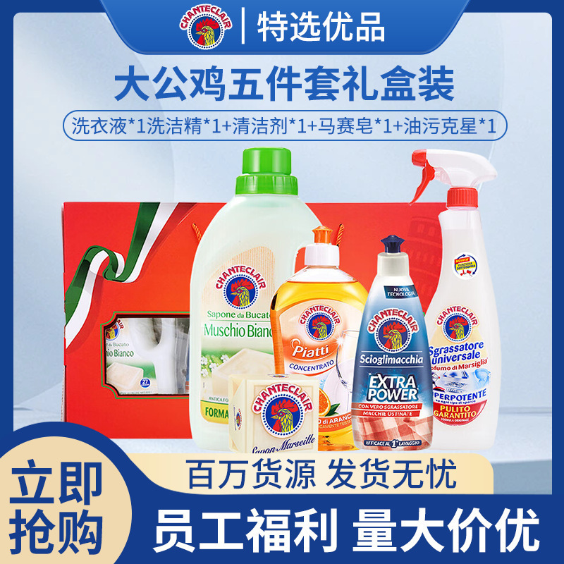 Group Purchase Discount Package: Authentic Big Rooster Housekeeping Set, Family Cleaning Big Rooster Gift Box Set, Corporate Employee Benefits