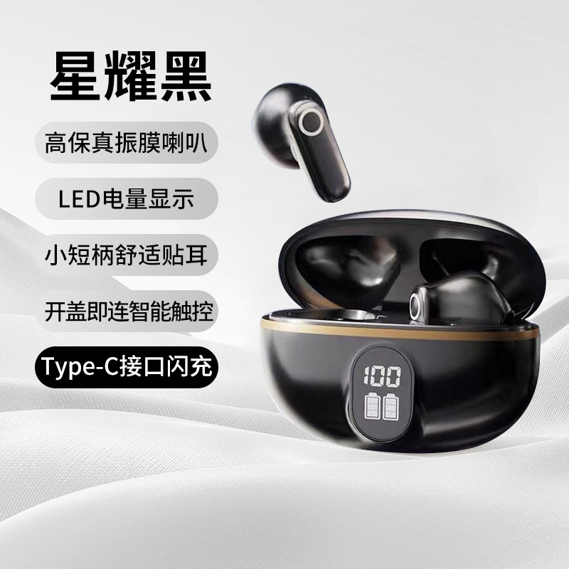 Bluetoothイヤホン2025新型スマート無線短柄移動半入耳式騒音低減高音質長航続|undefined