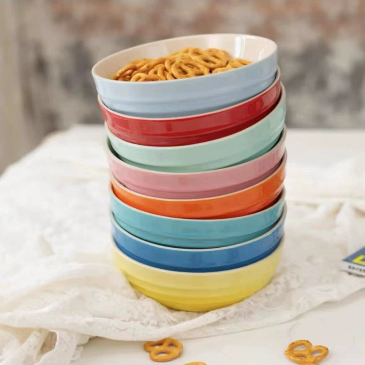 Le Creuset 15 см миска для лапши/рисa — французская посуда в ярких цветах, набор с подарочной упаковкой