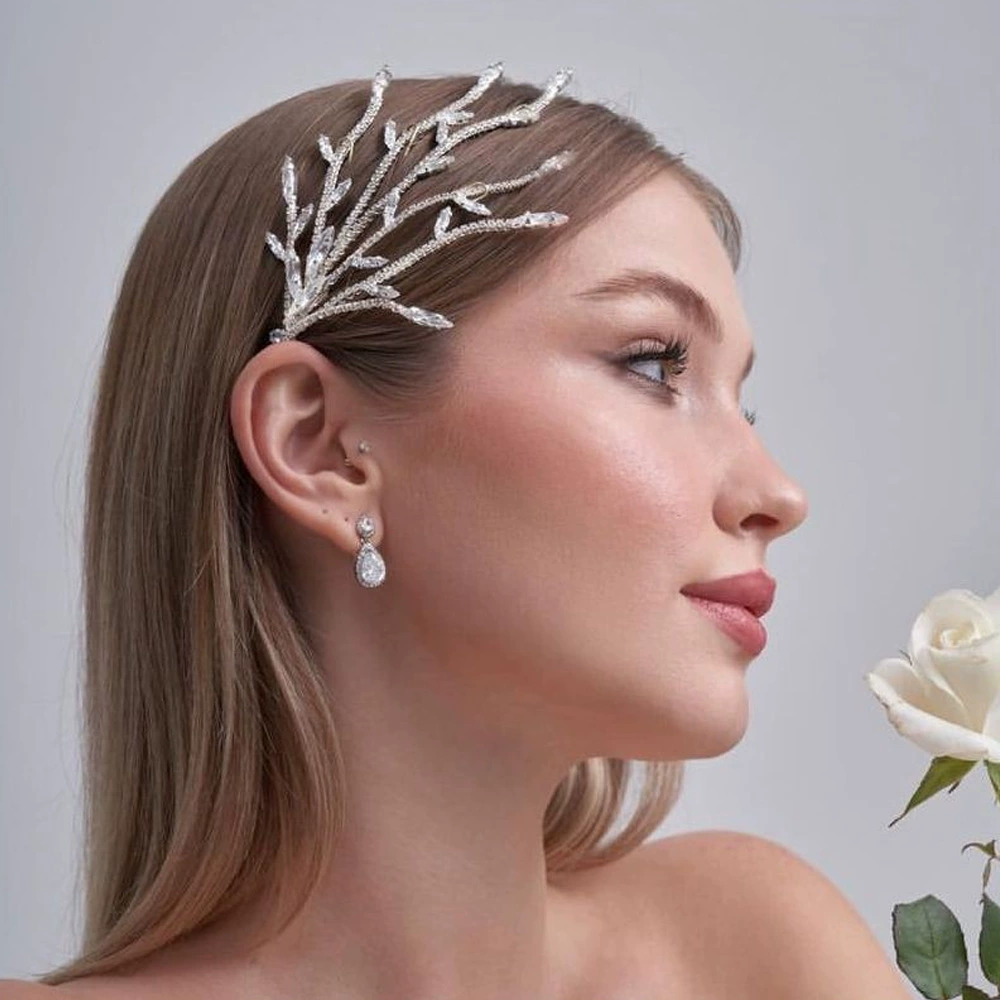 AliExpress продает расческу из листьев Mori Leaves высокого уровня легкий и роскошный супер-блестящие стразы элегантный свадебный головной убор для волос