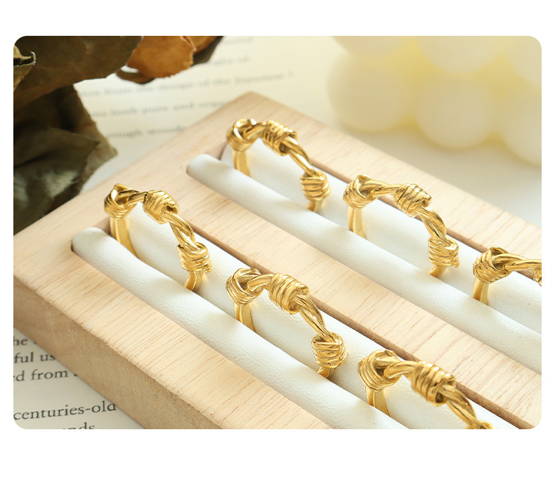 French Style Solid Color Titanium Steel Rings Stainless Steel Rings