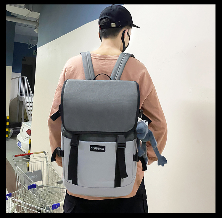 Backpack Korean Fashion Rucksack College Student School Bag Trend Travel Bag Computer Bag display picture 9