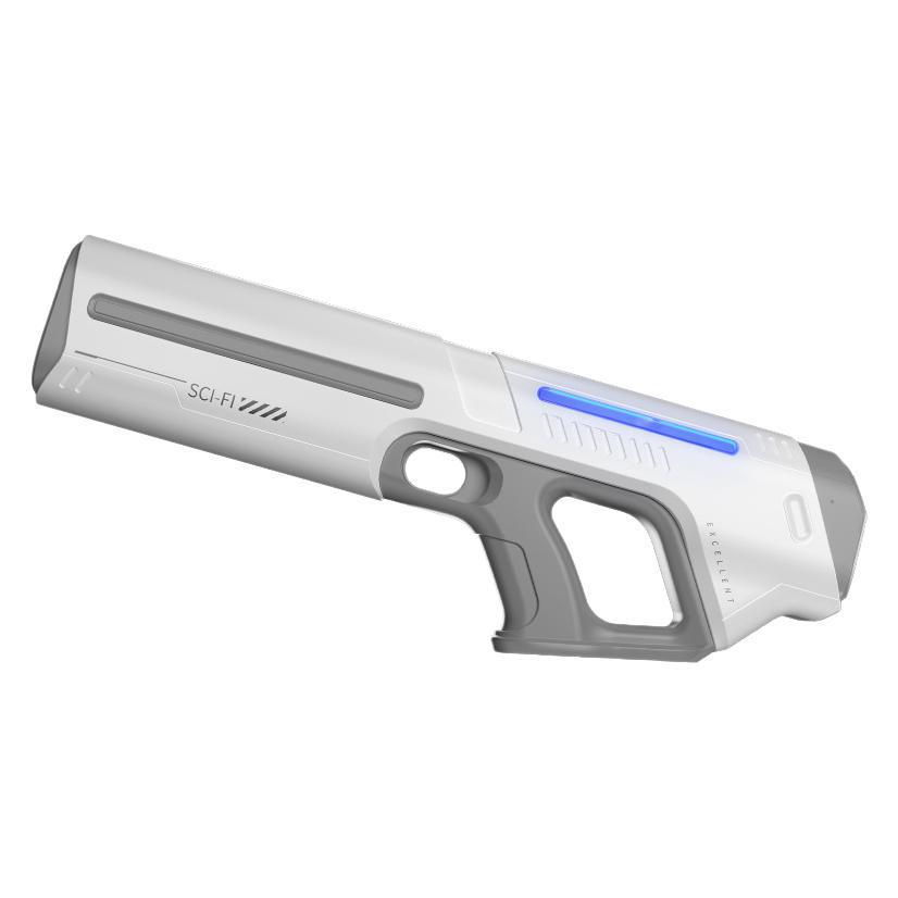 Pistola de agua eléctrica transfronteriza con luz y pulso Pistola de agua Pistola de agua para juegos de agua al aire libre Juguete de pistola de agua de ráfaga de absorción automática de agua