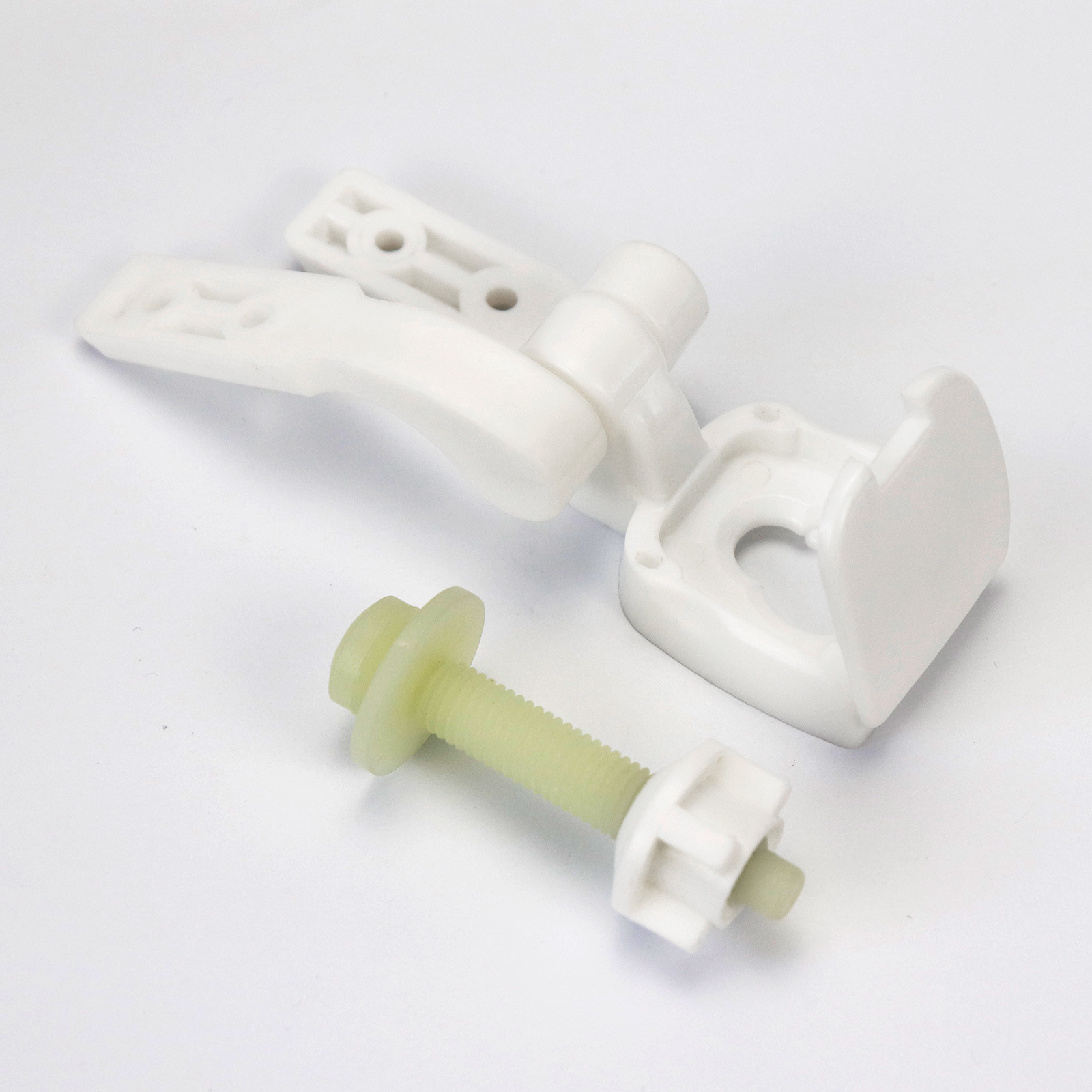 Fábrica directa cubierta de inodoro bisagra de plástico con accesorios de tornillo tipo desmontaje rápido image 2