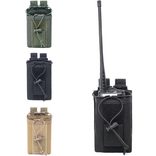 Outdoor Multi-functional Walkie-Talkie Sling Bag Molle Tactical Walkie-Talkie Bag Military Enthusiast Outdoor Sports Camouflage Accessory Bag