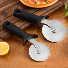 跨境不锈钢披萨刀切面饼切刀薄饼分切器滚轮刀Pizza cutter wheel