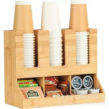 Бамбуковая бумажная чашка стойка для хранения бамбуковых кофейных капсул коробка для хранения домашнего офиса