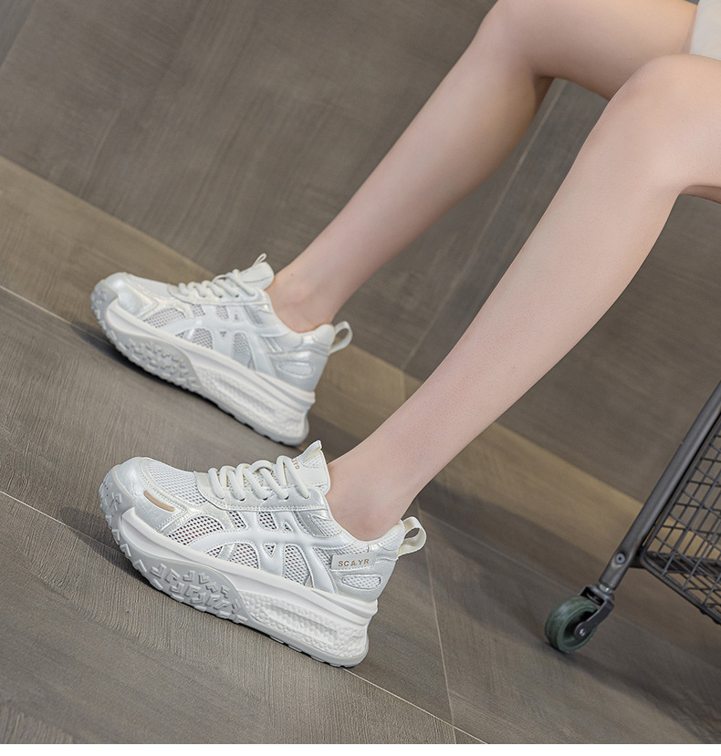 Giày sneaker nữ đế dày tăng chiều cao phong cách cổ điển mùa hè 2026 — M2875 màu be, M2875 Màu tím, M2875 màu vàng chi tiết 27