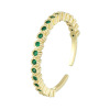 Green zirconium, adjustable brand universal ring, simple and elegant design