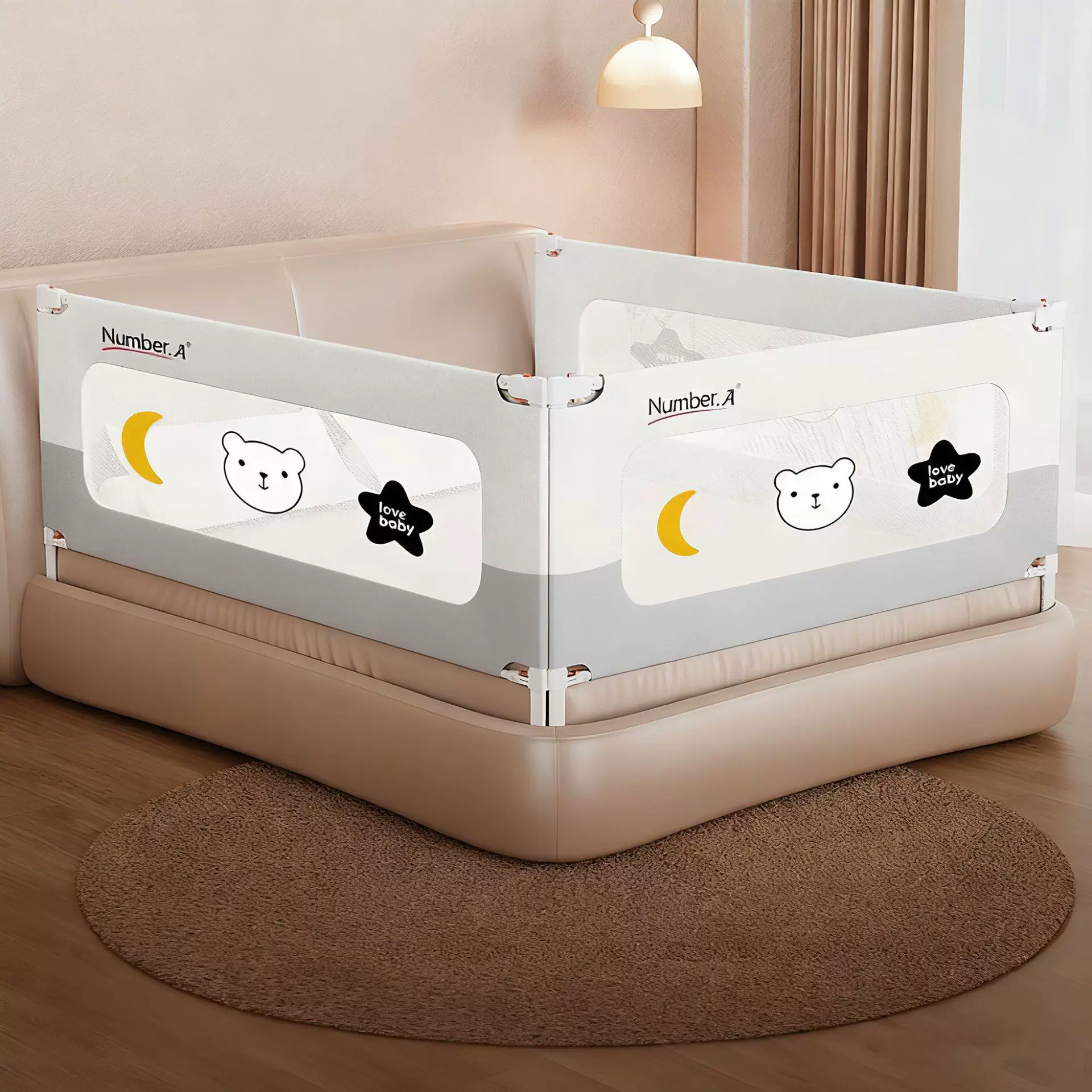 厂家批发婴儿床围栏护栏儿童床护栏免打孔宝宝床围栏升降挡板代发