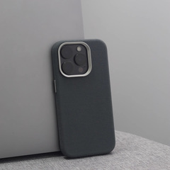 弾道ナイロン対応iPhone16携帯ケース金属レンズリングリンゴ15promaxマグネット保護カバー14