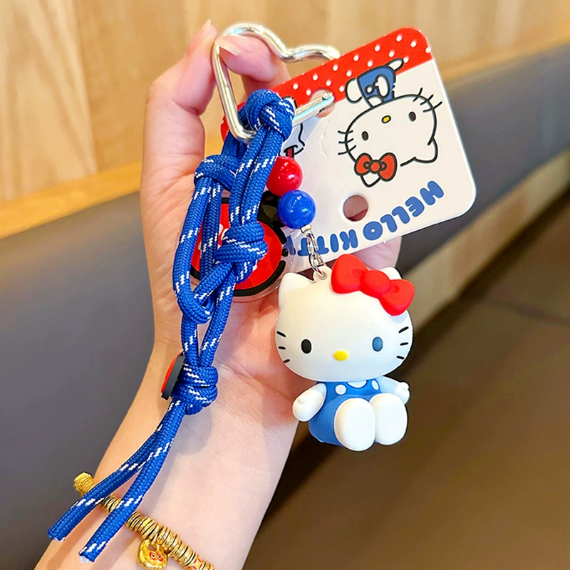 Hello Kitty, настоящий брелок, мультяшный телевизор с бусинами вместо ключей