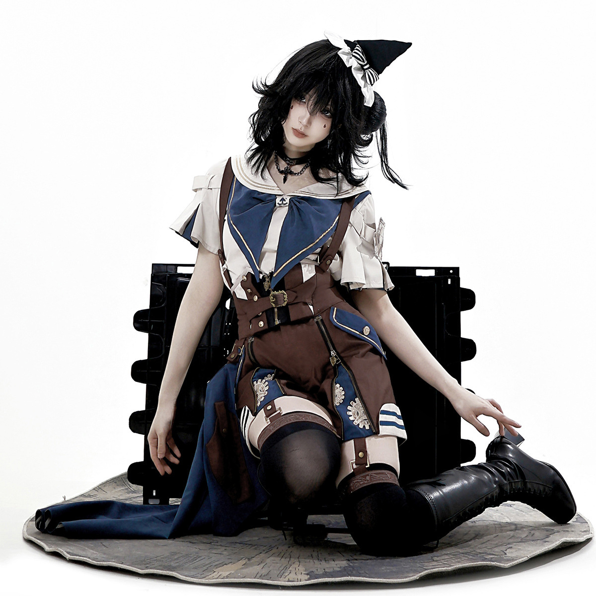 2026 Xiong Doujiang Original Mechanical Inventor Lolita Women's Lolita Tailcoat Top and Shorts Set 7208