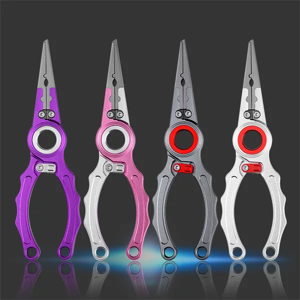 New Aluminum Alloy Fishing Pliers with Extended Handle, Portable Line Tying and Cutting Tool, Pe Line Fishing Gear Accessories