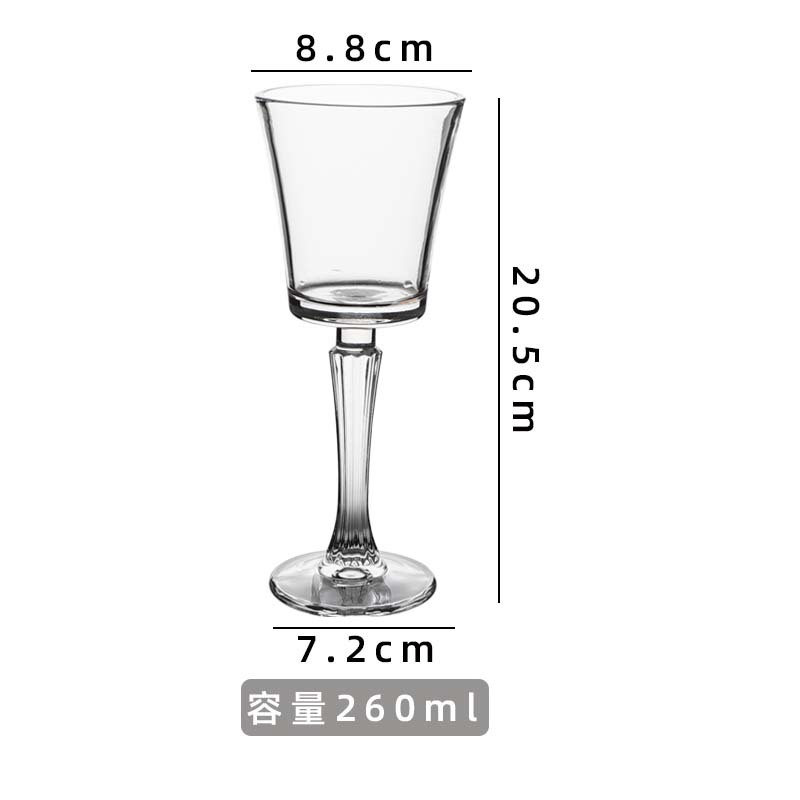 Vintage tazas de vino a rayas verticales tazas de vidrio de pie alto tazas de champán caseras europeas de alto valor de vino tazas de vino de fruta