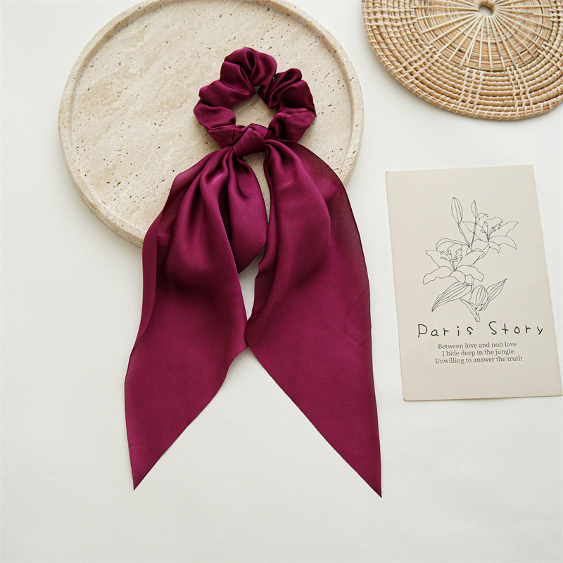 Women's Gender Lady Solid Color Cloth Handmade Hair Tie