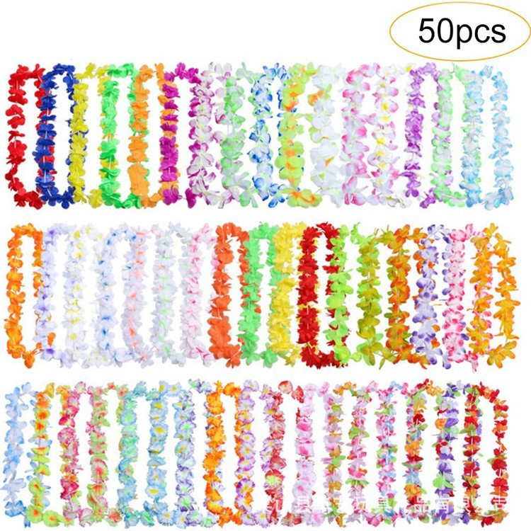 [Venta directa de fábrica] Amazon Hot Hawaii 36 guirlandas de 50 guirlandas de color sin olor envasado al vacío