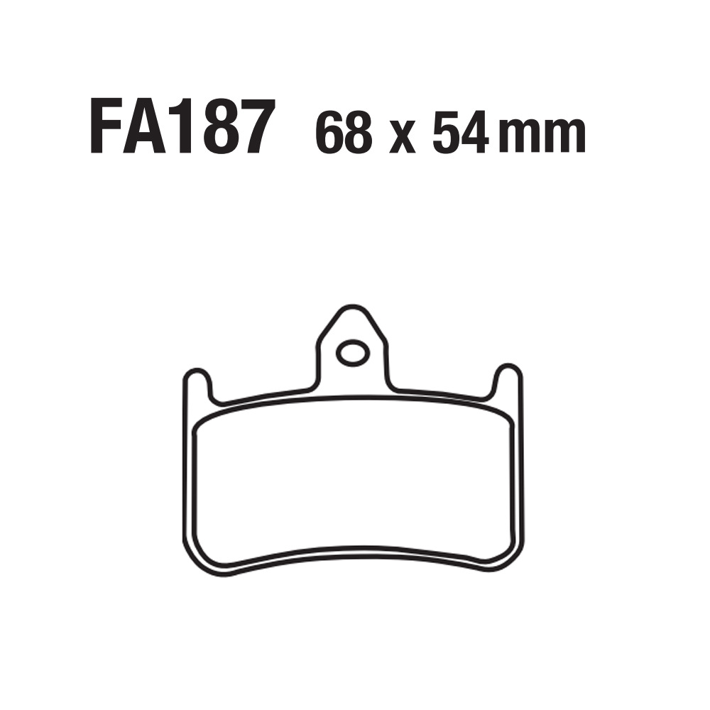 Paña de freno de motocicleta Paña de freno de freno de goma Piel de freno FA187 NSR 250 CB400 900 1000