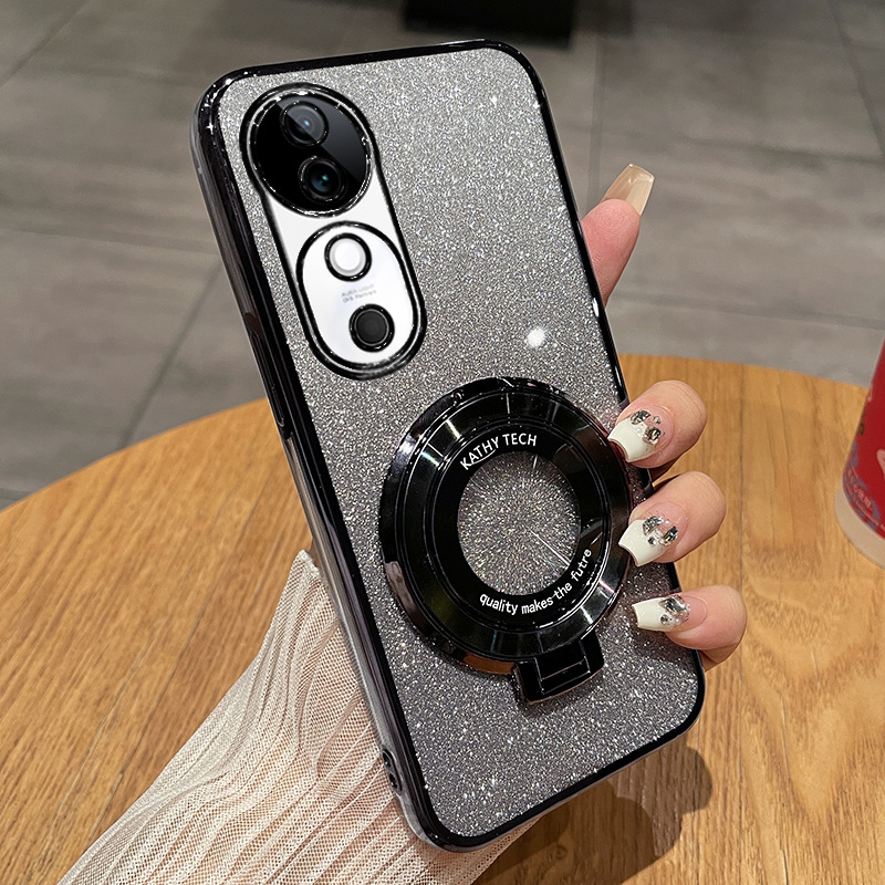 [glitter-cool black] transparent plating CD with bracket