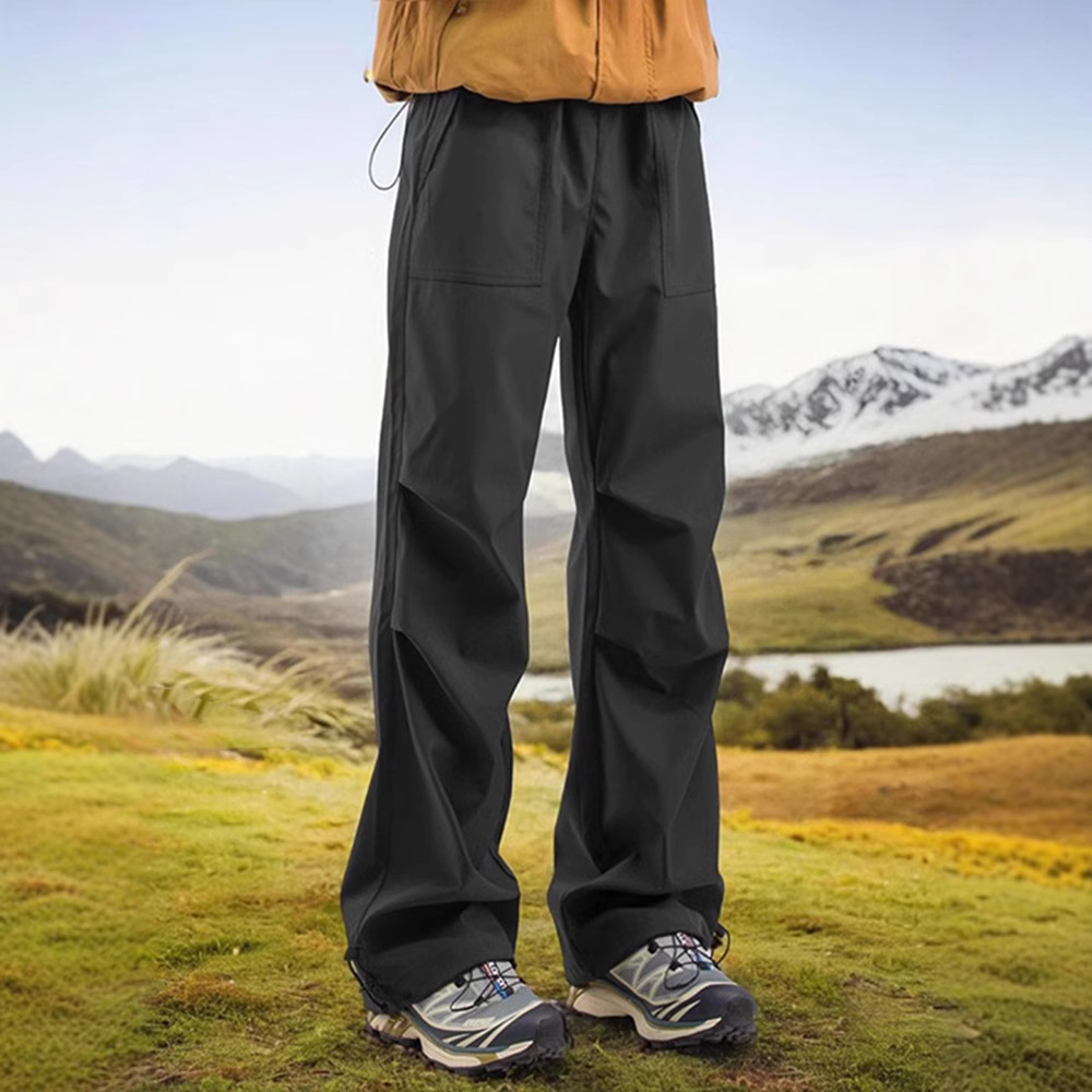 Fashion Outdoor Hiking Pants for Men, Summer Thin American-Style Quick-Dry Pants, Hiking Flared Paratrooper Cargo Pants