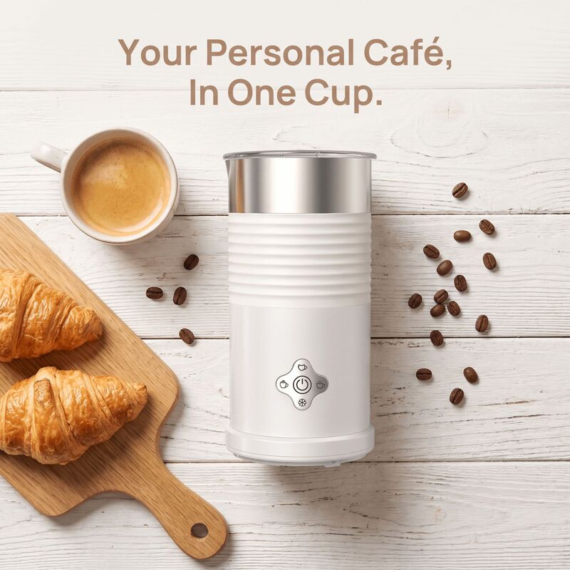 Fully Automatic Milk Frother - Cappuccino - Latte - Heating and Stirring - Multifunctional Cold Milk Machine
