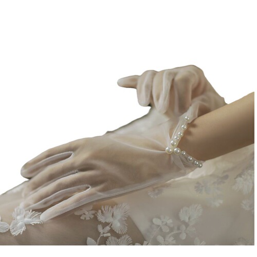 Wedding Gloves Wedding Dress Short Gloves Pearl Photo Photography Simple Bride Wedding Gloves 1042