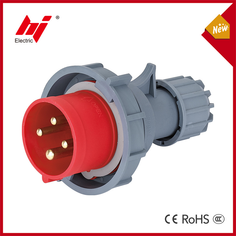 IP6716A 32A 4P 圆形防水电缆工业插头400V 大功率工业插座插头