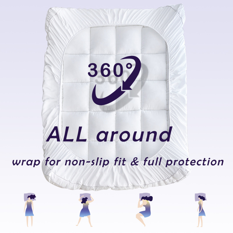 Customized topper, exclusively for cross-border OEM, fitted sheet, down-filled feather velvet mattress, single and double thickened soft mattress Customized topper, exclusively for cross-border OEM, fitted sheet, down-filled feather velvet mattress, single and double thickened soft mattress