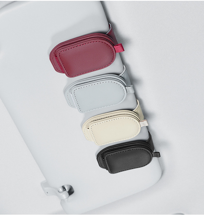 Cross-border car glasses clip bill clip super storage multi-color optional perfect solution to the problem of debris placed in the car