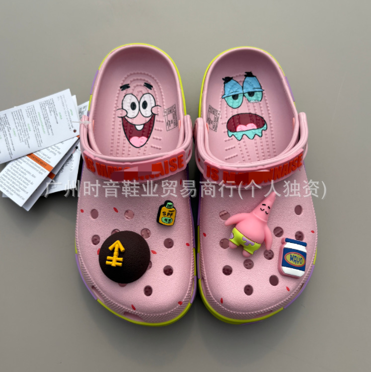 Spongebob X Cross Cartoon Collaboration Clogs Fashion Children's Shoes Sports Slippers Patrick Bikini Bottom