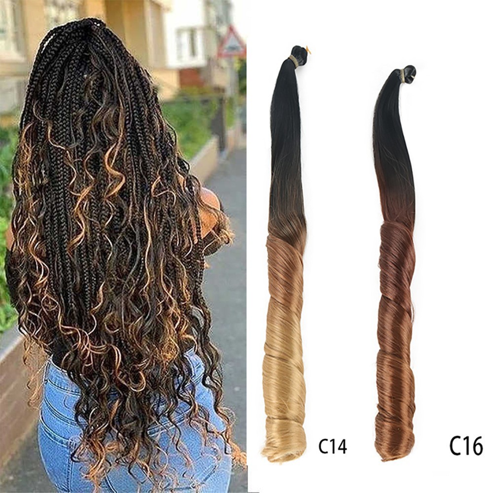 Rizos en espiral ondulados sueltos rectos Straight Loose Wavy Spiral Curl trenzas trenzadas