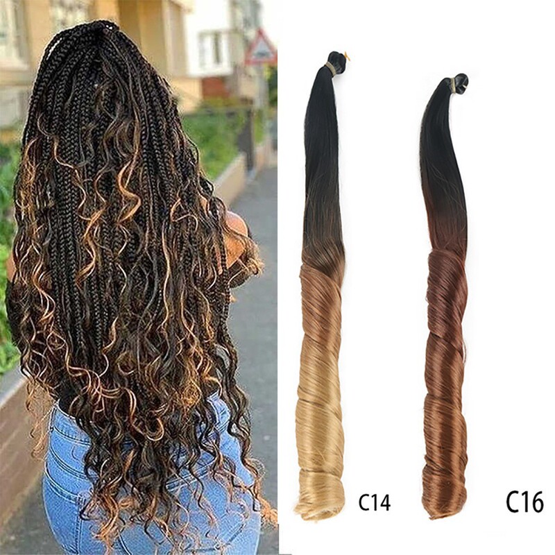 Loose Wavy Spiral Curl Braided Wig