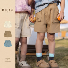 neza【海岛寻宝梦】儿童夏季短裤纯棉夏装宝宝裤子夏款A类五分裤