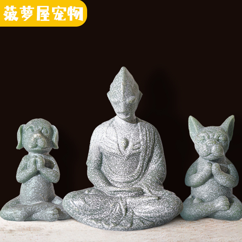 Popular Estatua de Buda del Sudeste Asiático, Buda Sentado con Espíritu Zen, Adorno de PVC, Artesanía Creativa, Decoración para Sala de Estar, en Existencia.