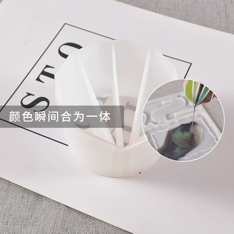 纵博 DIY crystal drop glue 4 styles silicone color mixing cup color matching cup silicone mold source supply