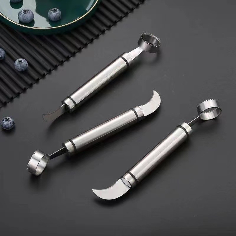 ステンレスザクロ皮むきナイフ家庭用携帯開果器快速皮むきツールオレンジグレープフルーツ開口皮むきツール|undefined